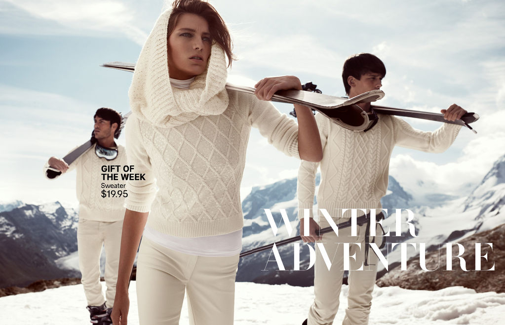 Daria Werbowy w zimowej kampanii H&M