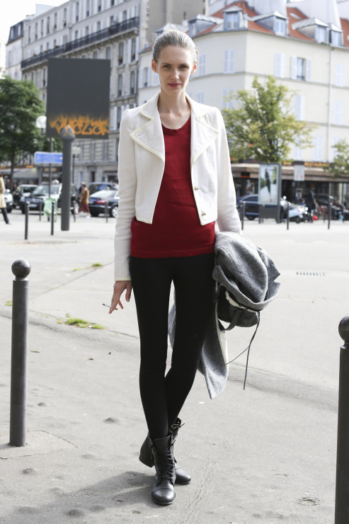 Street fashion: modelki kochają czerwień!