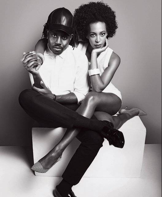 Solange Knowles i Devonte Hynes w magazynie V, fot. Philippe Vogelenzang for V magazine/ vmagazine