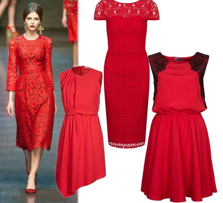 Czerwone sukienki w stylu wielkich projektantów
