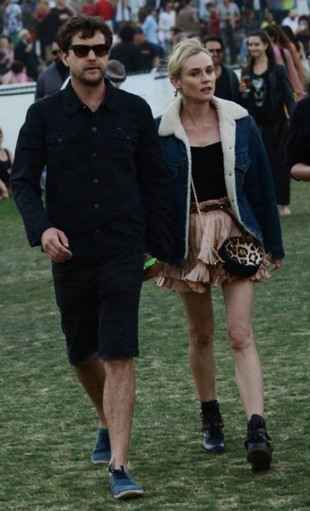 Gwiazdy prywatnie: Joshua Jackson i Diane Kruger na festiwalu Coachella, fot. East News