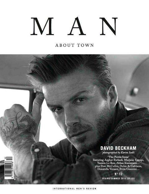 Stylowi portret Davida Beckhama to dzieło Karima Sadli./
Man About Town, wiosna-lato 2013