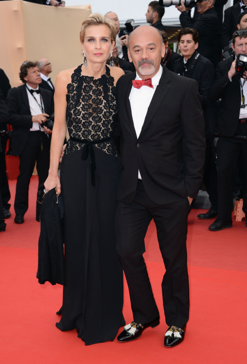 Festiwal Filmowy w Cannes 2013: Melita Toscan du Plantier i Christian Louboutin na premierze filmu "Inside Llewyn Davis", fot. serwis prasowy image
