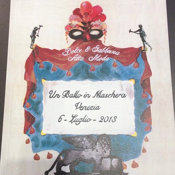 Zaproszenie na Un Ballo in Maschera Dolce &amp; Gabbana, fot. Instagram