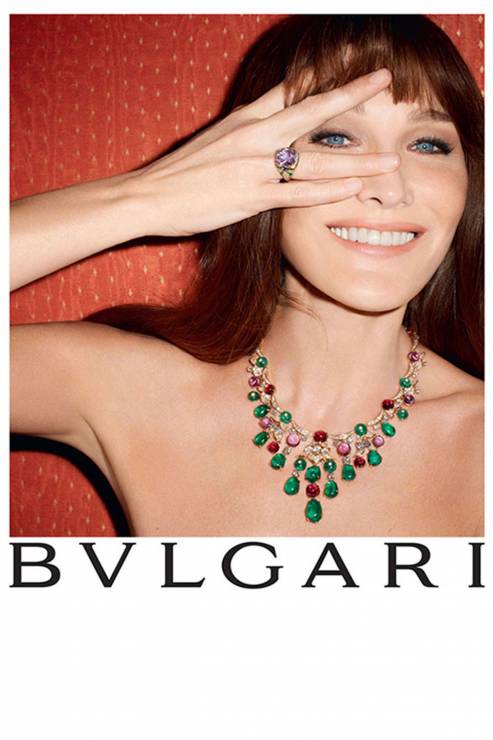 Carla Bruni-Sarkozy reklamuje biżuterię Bulgari