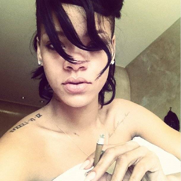 Tatuaże gwiazd: Rihanna, fot. instagram