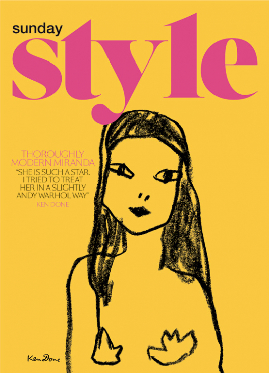 Miranda Kerr w artystycznym projekcie dla "Sunday Style"