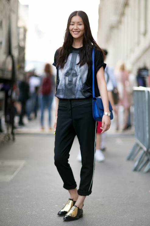 Street fashion: top modelki w Paryżu
