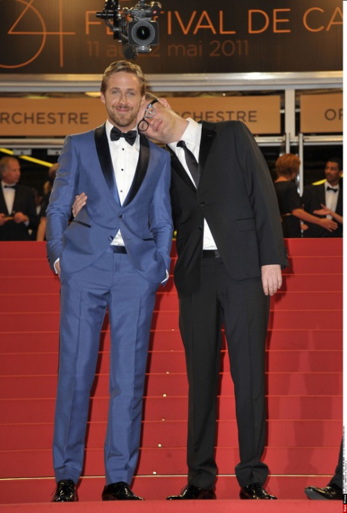 Ryan Gosling i Nicolas Widding Refn na festiwalu filmowym w Cannes w 2011 roku, fot. East News