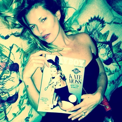 Kate Moss w Playboyu - 60. urodziny magazynu