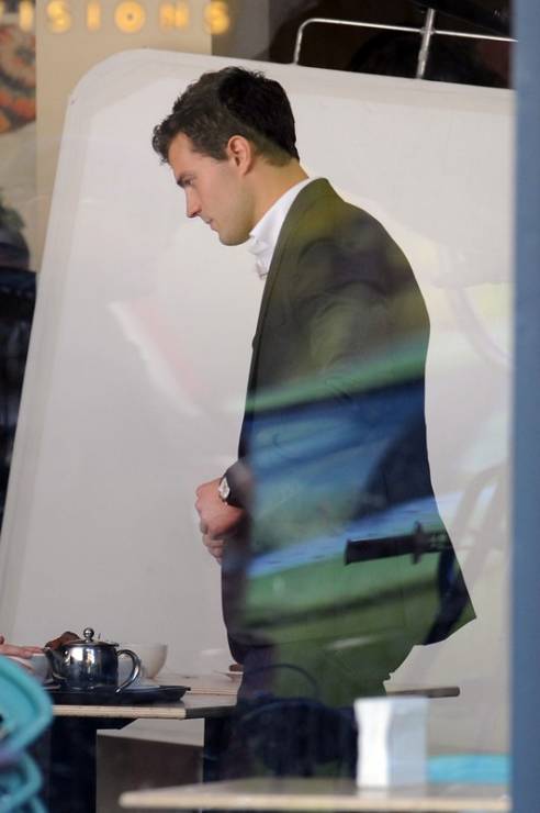 Jamie Dornan jako Christian Grey - zdjęcia z planu filmowego