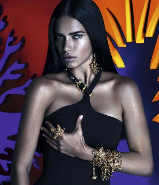 Adriana Lima w kampanii Versace for Riachuelo