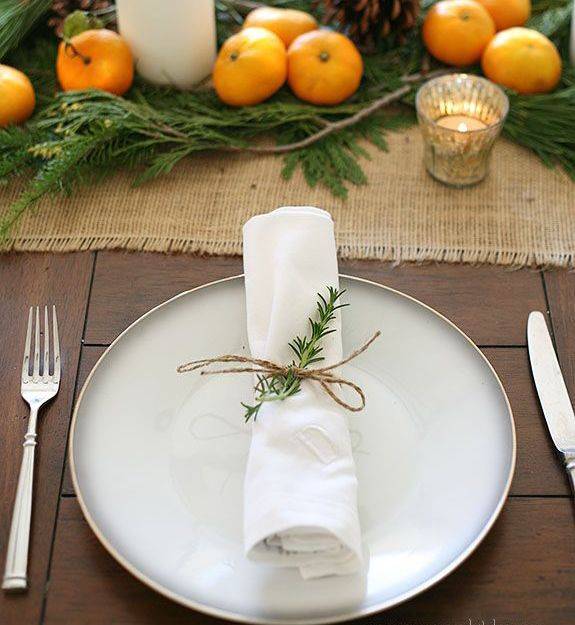 Dekoracje stołu na Boże Narodzenie 2014