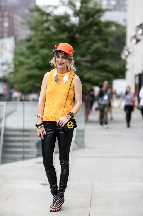 Street fashion wiosna-lato 2015: kolor żółty