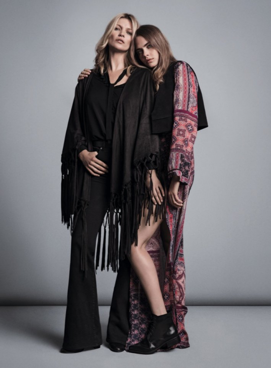 Kate Moss i Cara Delevingne w kampanii Mango jesień-zima 2015/2016