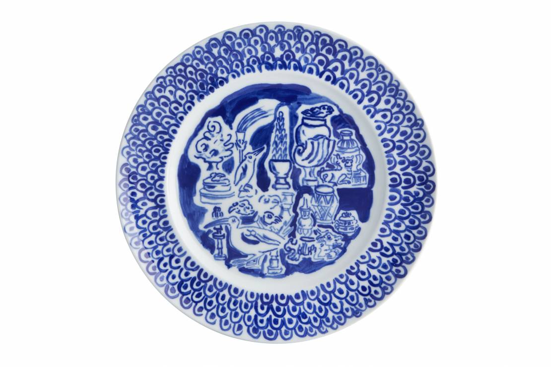 Ceramika malowana na niebiesko