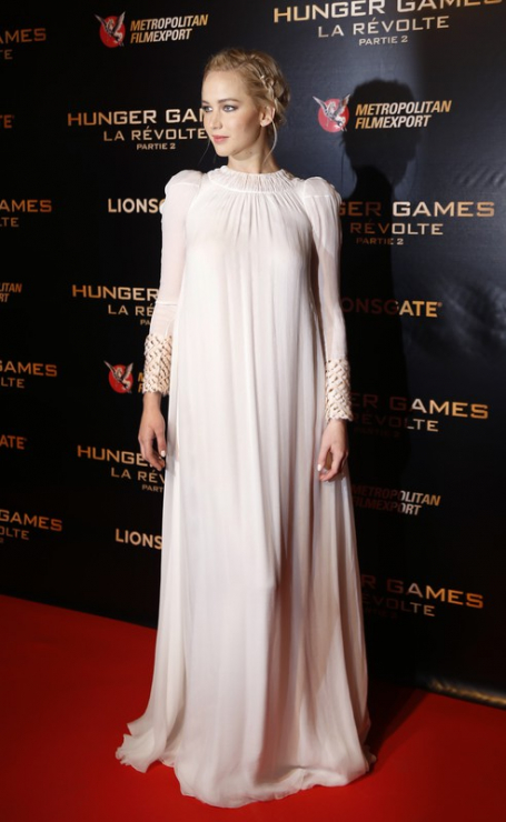 Jennifer Lawrence promuje film "Igrzyska śmierci: Kosogłos. Część 2"