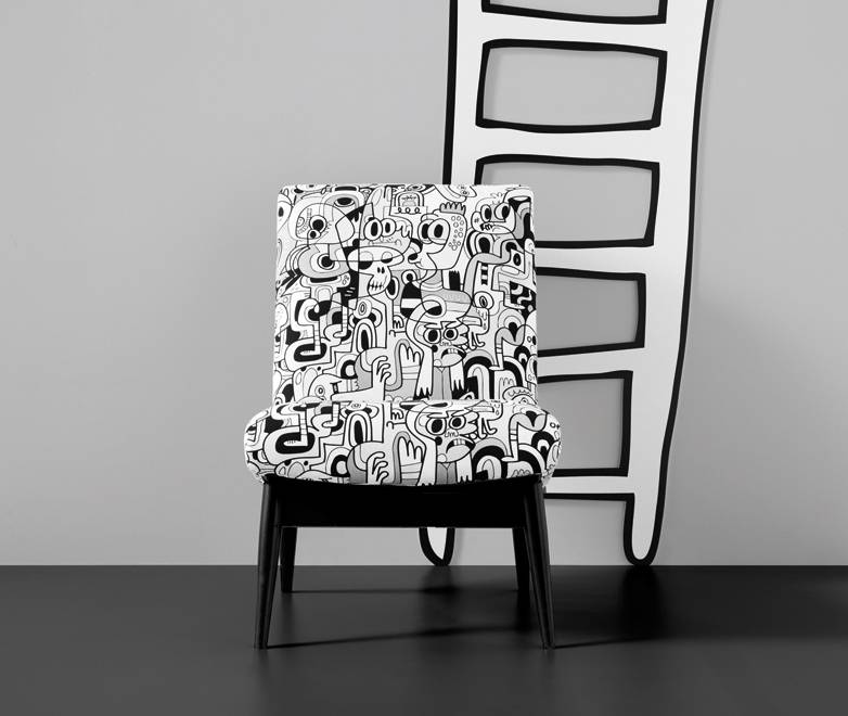 Doodle we wnętrzach - Jon Burgerman dla Kirkby Design