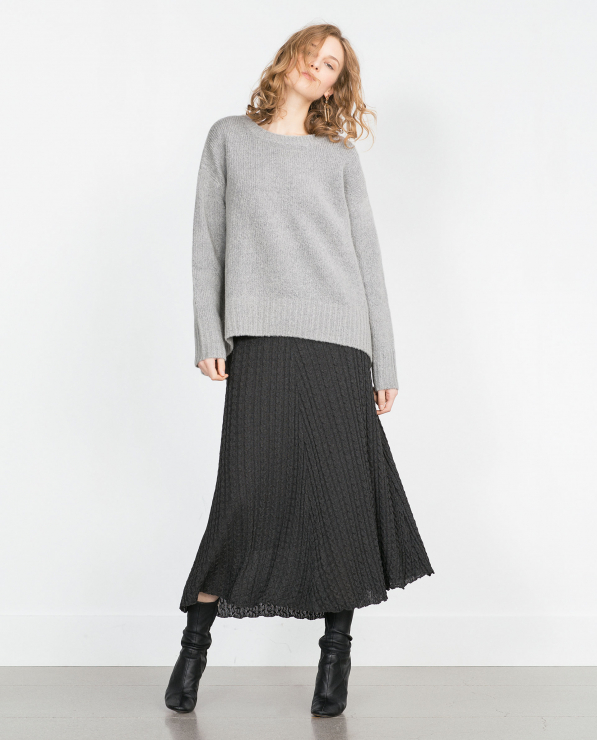 Zara Mid-Season Sale wiosna 2016, sweter oversize, 69.90 zl, zamiast 139 zł