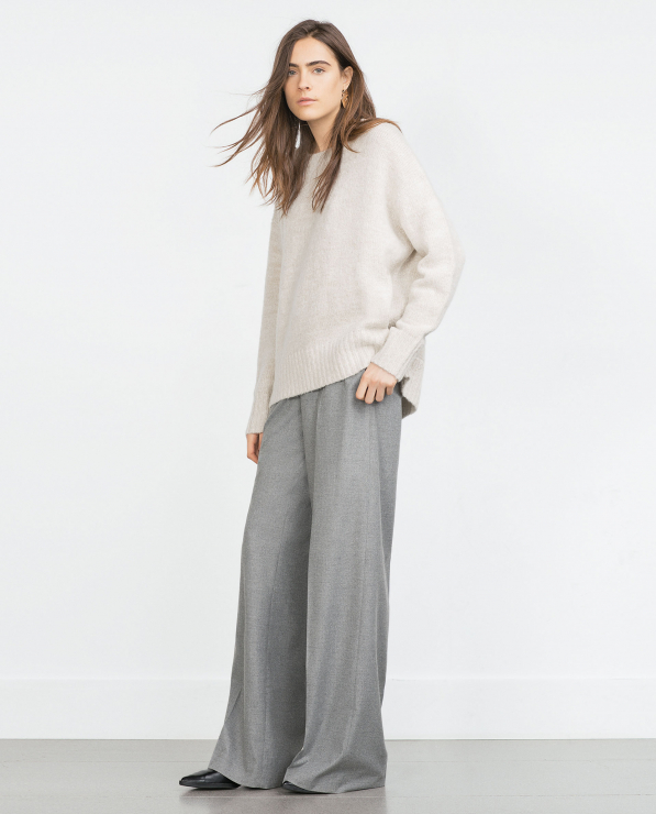 Zara Mid-Season Sale wiosna 2016, sweter oversize, 69.90 zl, zamiast 139 zł