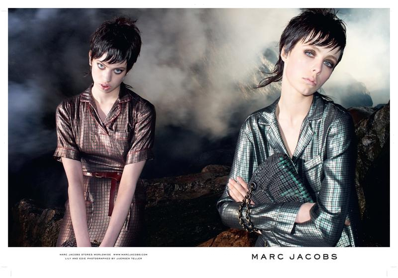 Kampania Marc Jacobs, jesień-zima 2013, modelki: Edie Campbel i Lily McMenamy, fot. Juergen Teller