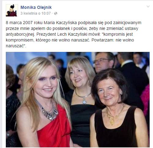 Opinia Moniki Olejnik, fot. Facebook/Monika Olejnik