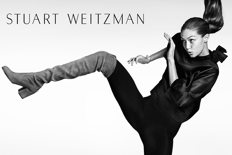 Gigi Hadid w kampanii Stuart Weitzman jesień-zima 2016/2017