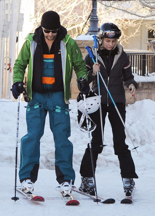 Diane Kruger i Joshua Jackson na nartach w Park City, 2014 rok, fot. East News