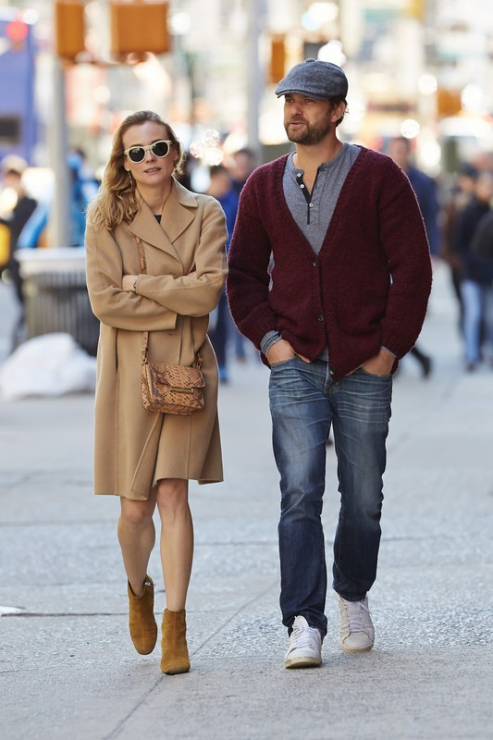 Diane Kruger i Joshua Jackson w Nowym Jorku, 2015, fot. East News
