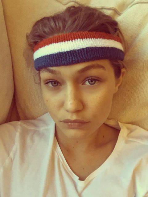 Gwiazdy bez makijażu na Instagramie, Gigi Hadid