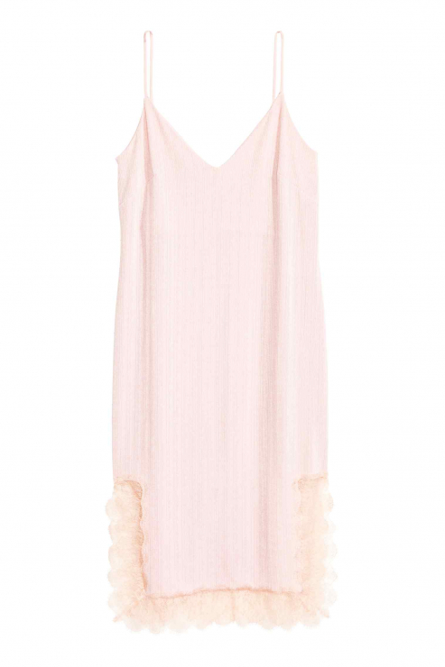 Sukienka różowa na ramiączkach, H&M, 139,90zł