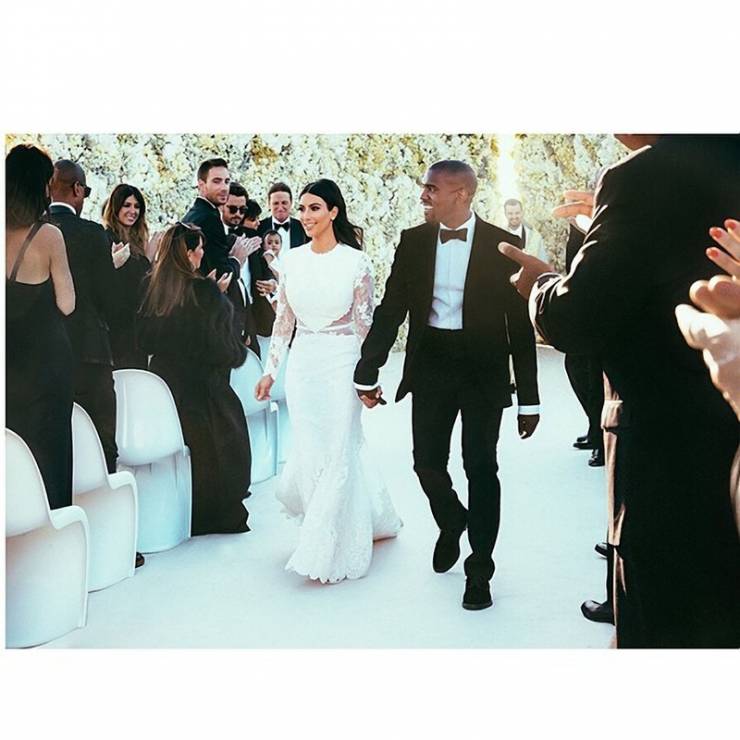 Słynne suknie ślubne gwiazd, Kim Kardashian, 2014 rok