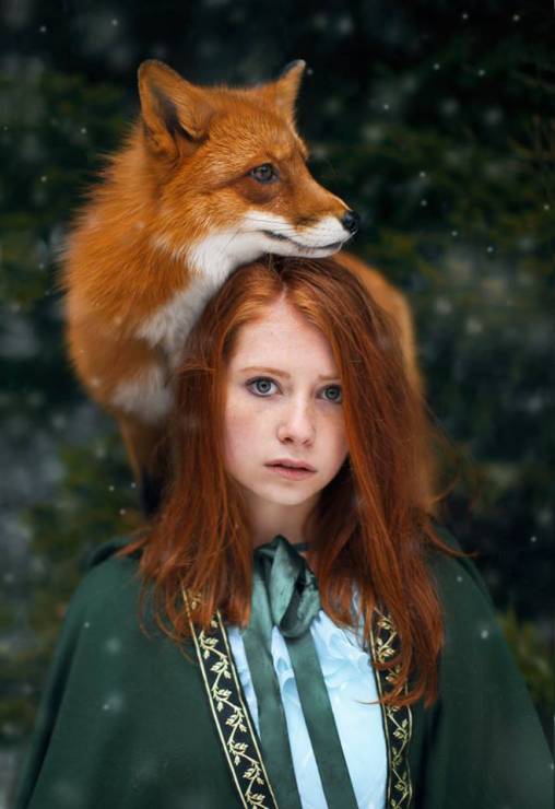 Katerina Plotnikova, baśniowe portrety z dzikimi zwierzętami
