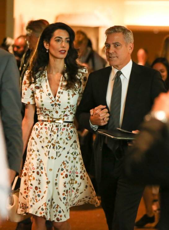 Amal Clooney i George Clooney w siedzibie ONZ, 20