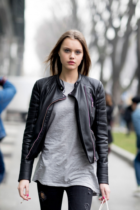 Street fashion: modelki off duty na Milan Fashion Week AW17