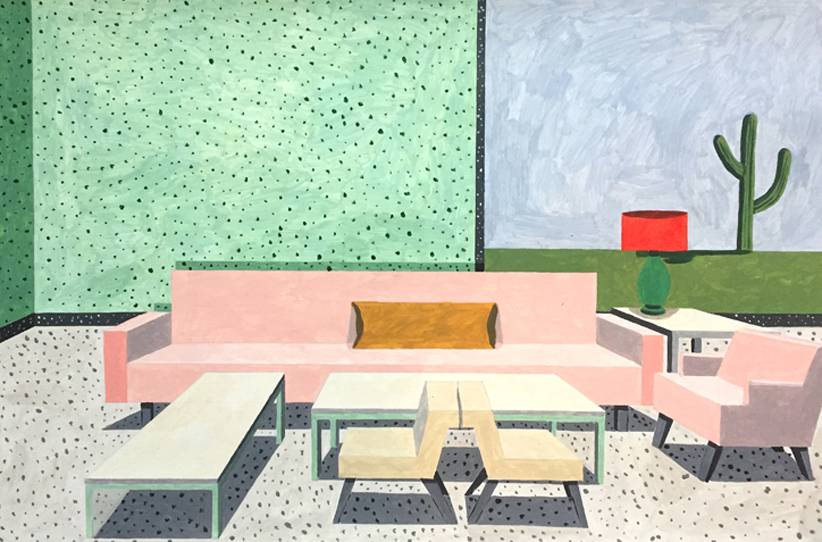 Salon na obrazie z serii"Homes" - Ana Popescu