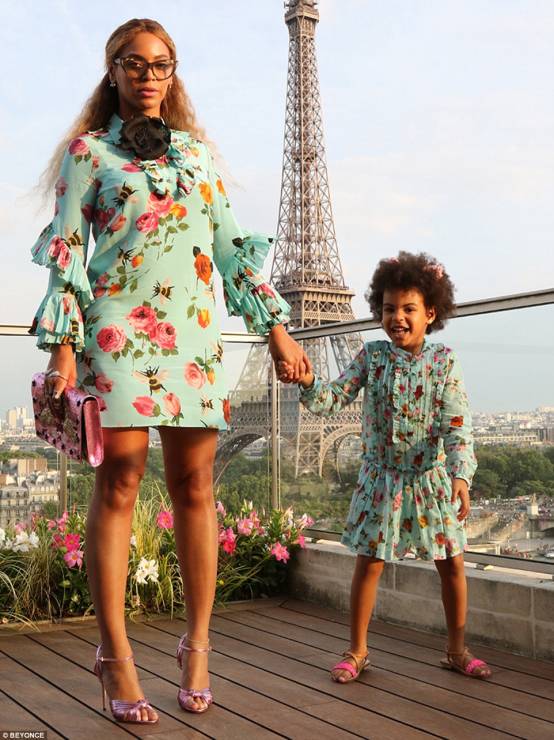 Beyonce i Blue Ivy w Paryżu