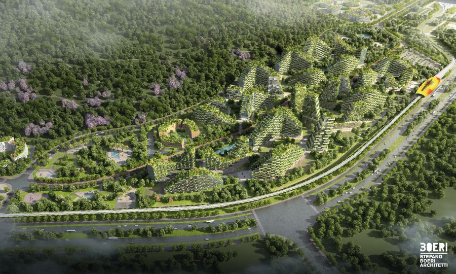 Liuzhou Forest City - leśne miasto, projekt: Stefano Boeri Architetti