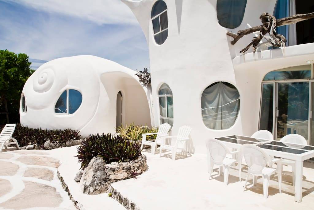 Dom w kształcie muszli, Isla Mujeres, fot. Airbnb