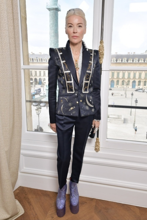 Daphne Guinness na pokazie Schiaparelli haute couture jesień-zima 2017/2018