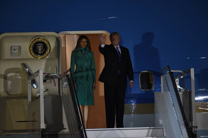 Melania Trump i Donald Trump w Polsce