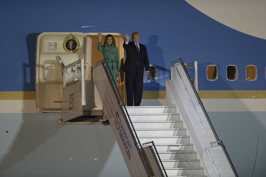 Melania Trump i Donald Trump w Polsce