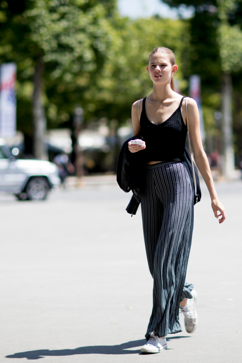 Street fashion:modelki na Paris Fashion Week haute couture AW17