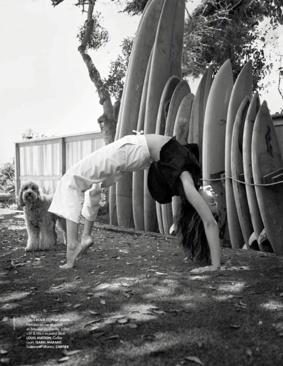 Miranda Kerr ćwiczy jogę w ELLE France