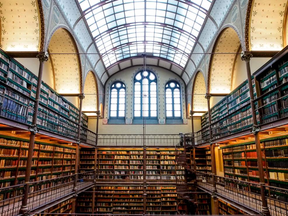Biblioteka w Rijksmuseum, Amsterdam, Holandia