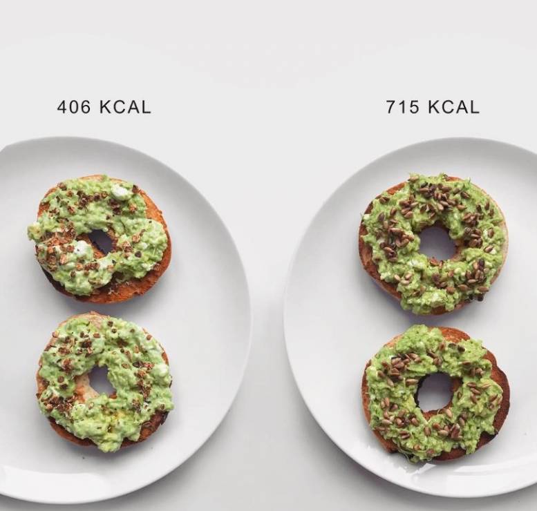 Licznik kalorii zdrowej żywności: bajgiel z awokado vs bajgiel z awokado