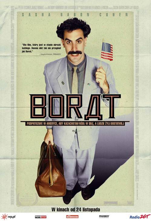 41. Borat: Podpatrzone w Ameryce, aby Kazachstan rósł w siłę, a ludzie żyli dostatniej (Larry Charles, 2006)