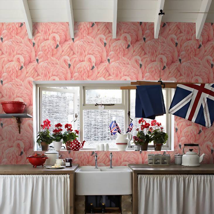 Tapeta Flamingos, Albany Maison Wallpaper Collection