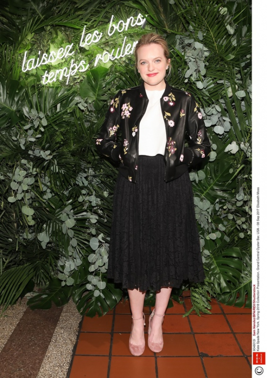 Elisabeth Moss na New York Fashion Week wiosna-lato 2018