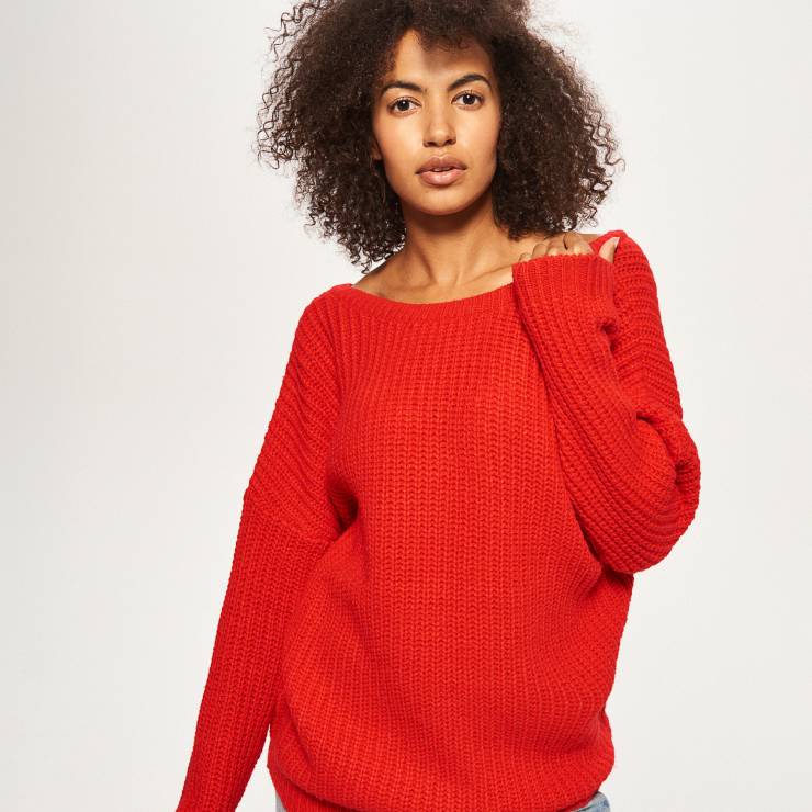 Czerwony sweter, Reserved, 79zł